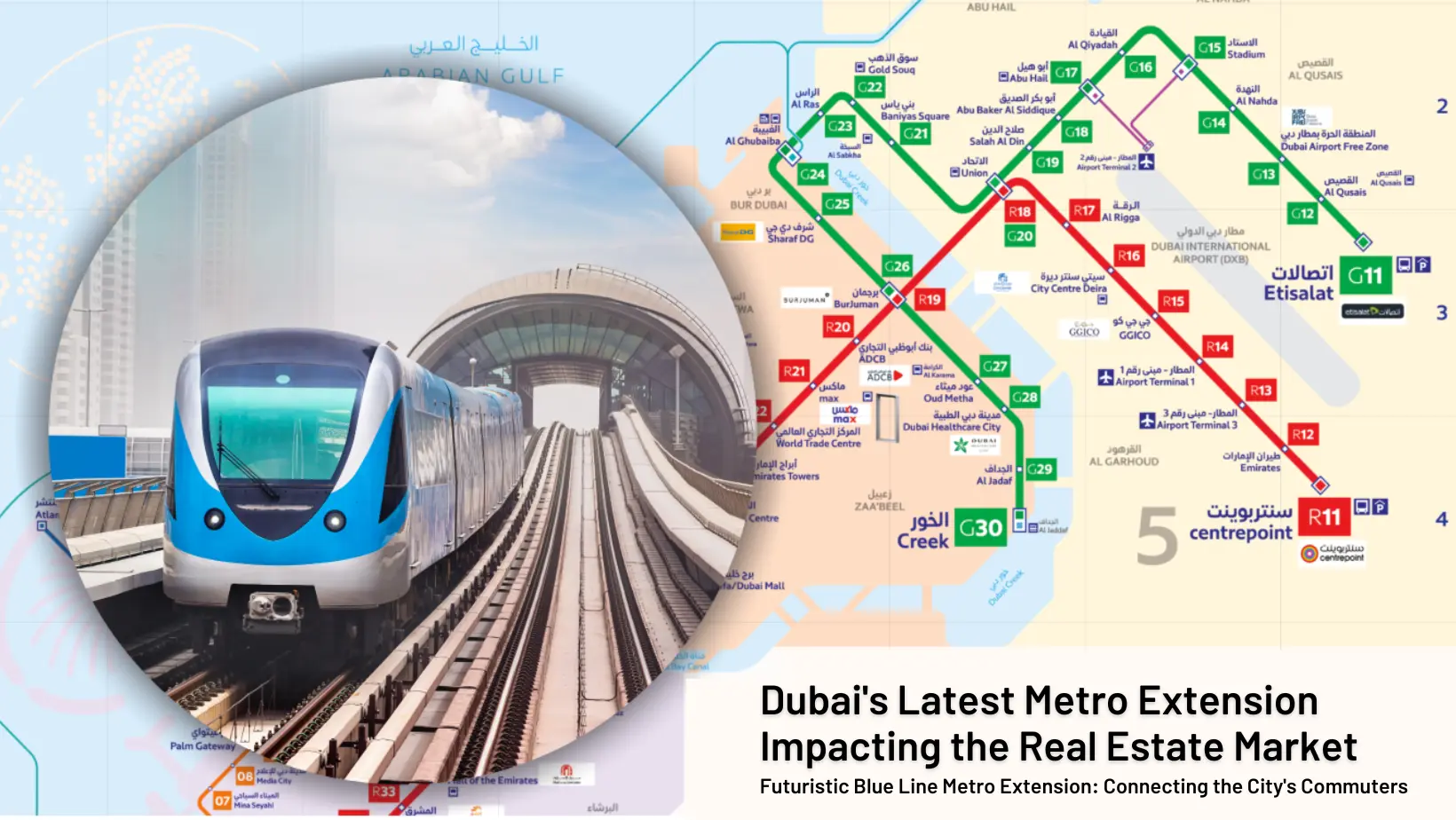 Dubai Blue Line Metero Extension Plan