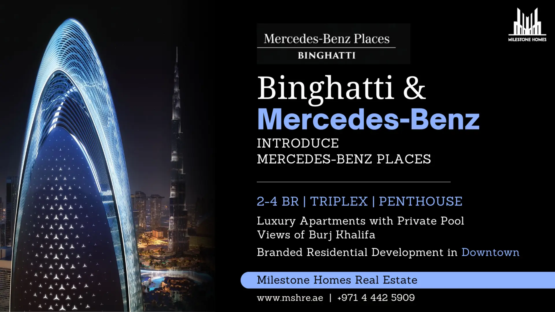Binghatti Properties & Mercedes Announces 'Mercedes-Benz Places’